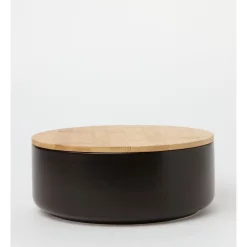 Vue Large Lidded Bowl In Black
