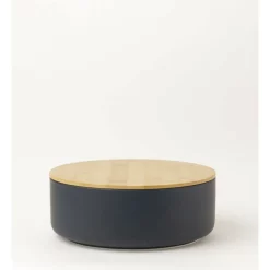 Vue Storage Lidded Bowl With Bamboo Lid 23dia X 9.4Hcm Large Blue