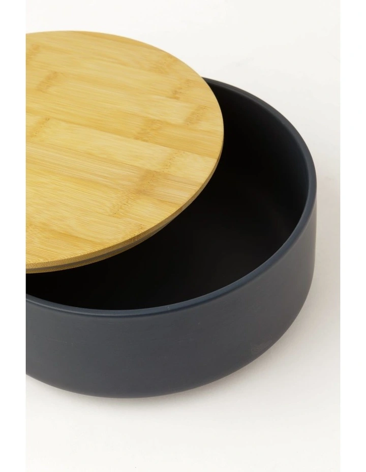 Vue Storage Lidded Bowl With Bamboo Lid 23dia X 9.4Hcm Large Blue - Image 3