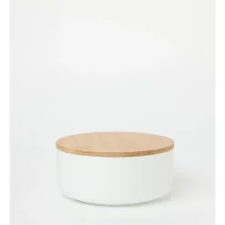 Vue Medium Lidded Bowl In White