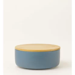 Vue Storage Lidded Bowl With Bamboo Lid 18dia X 8.6Hcm Medium Blue