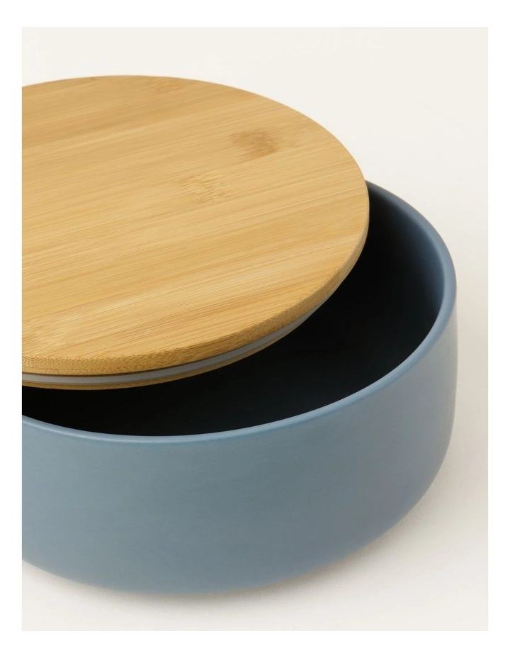 Vue Storage Lidded Bowl With Bamboo Lid 18dia X 8.6Hcm Medium Blue - Image 3