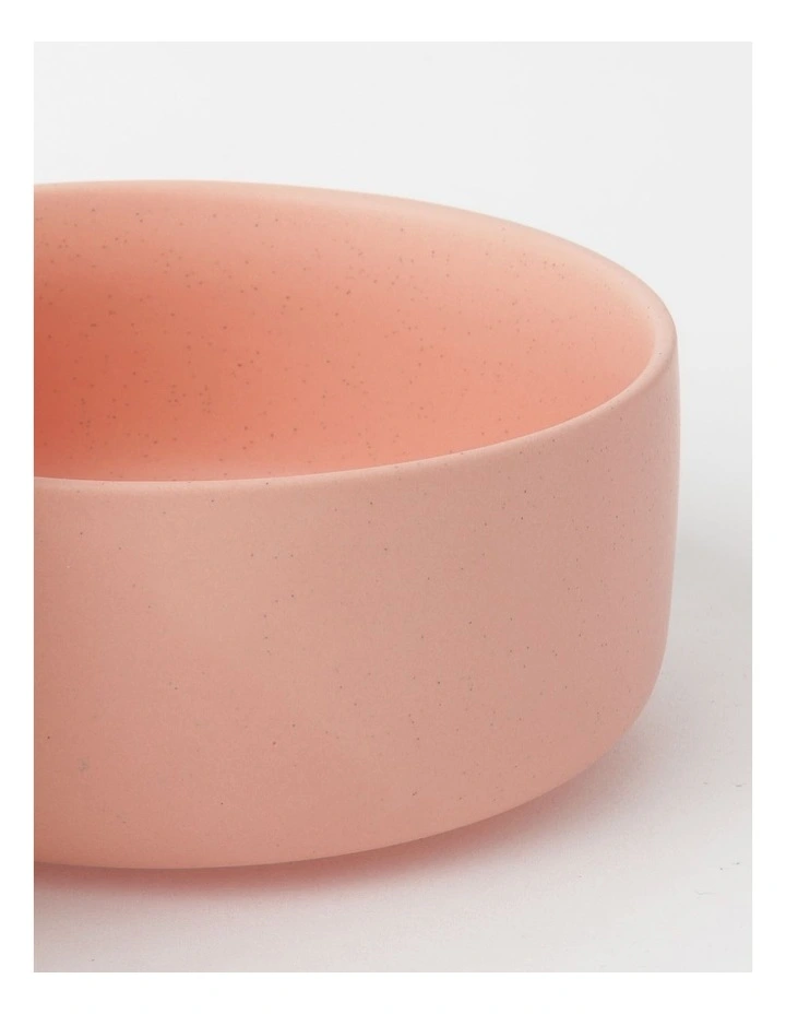 Vue Speckles Lidded Bowl Medium With Bamboo Lid Pink 8.5cm - Image 3