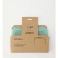 Vue Silicone Ziplock Storage Bag 330ml In Mint