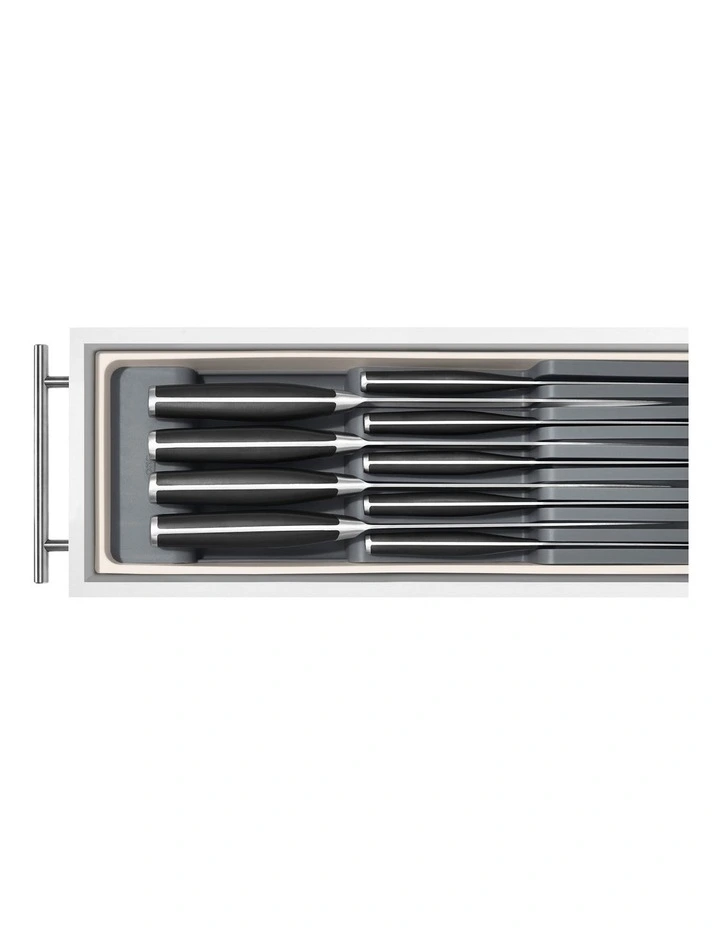 OXO Compact Knife Drawer Organiser In White/Grey - Image 3