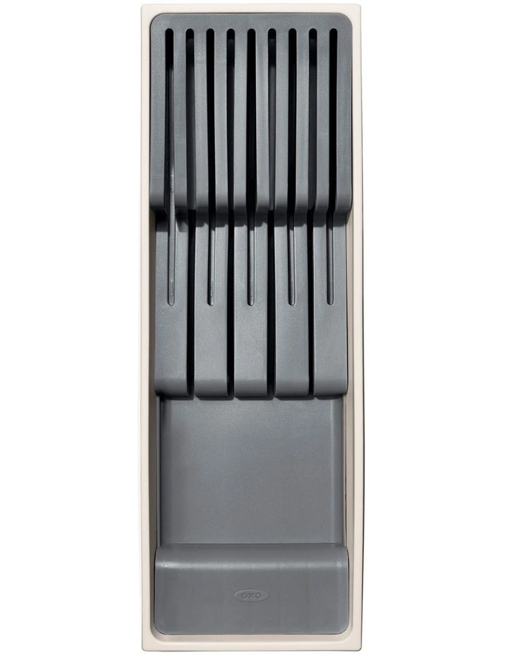 OXO Compact Knife Drawer Organiser In White/Grey - Image 5