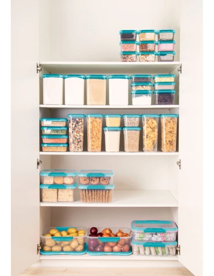 Decor Fresh Seal Clips 3L Tall Square Food Storage Clear/Teal - Image 3