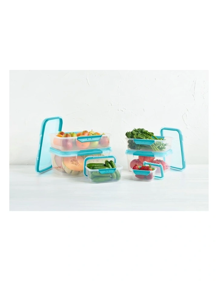 Decor Fresh Seal Clips 3L Oblong Food Storage Clear/Purple - Image 3