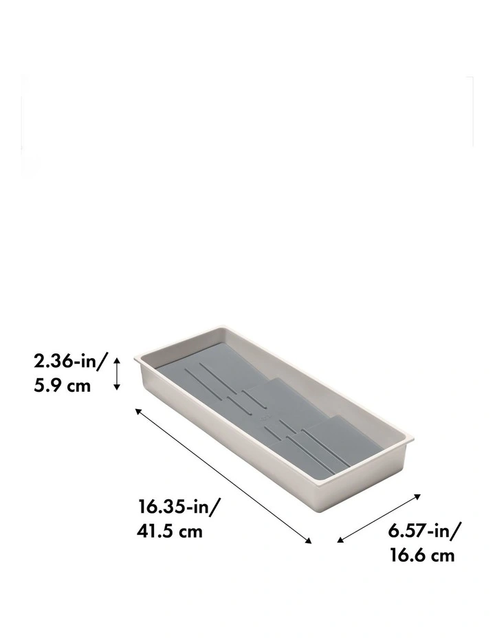 OXO Compact Spice Drawer Organiser In White/Grey 2 OXO Compact Spice Drawer Organiser In White/Grey - Image 2