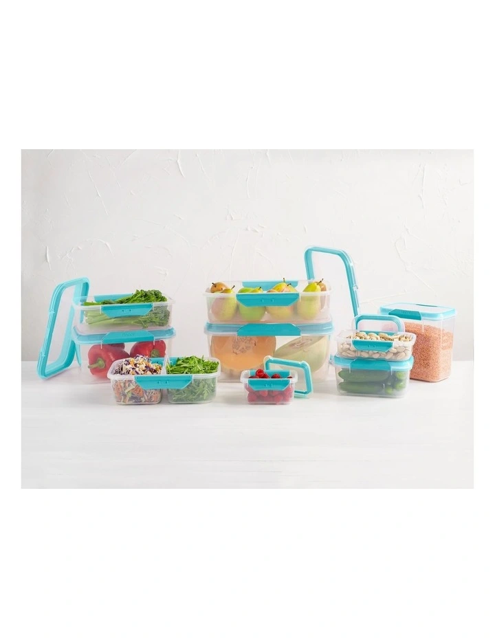 Decor Fresh Seal Clips 1L Oblong Food Storage Clear/Blue 3 Decor Fresh Seal Clips 1L Oblong Food Storage Clear/Blue - Image 3