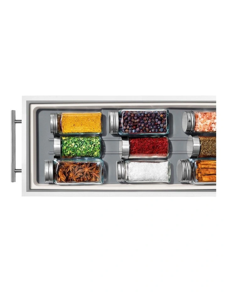 OXO Compact Spice Drawer Organiser In White/Grey 5 OXO Compact Spice Drawer Organiser In White/Grey - Image 5
