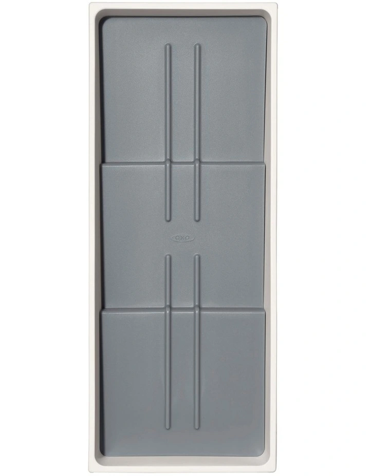 OXO Compact Spice Drawer Organiser In White/Grey 6 OXO Compact Spice Drawer Organiser In White/Grey - Image 6