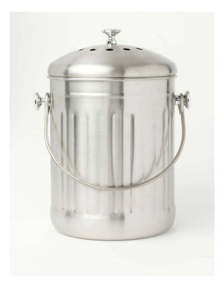 Vue Stainless Steel Compost Bin With Filters 5L