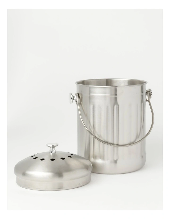 Vue Stainless Steel Compost Bin With Filters 5L - Image 2