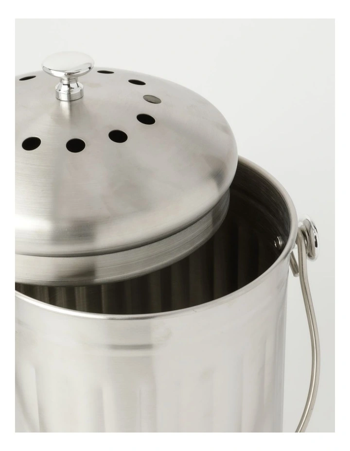 Vue Stainless Steel Compost Bin With Filters 5L - Image 3