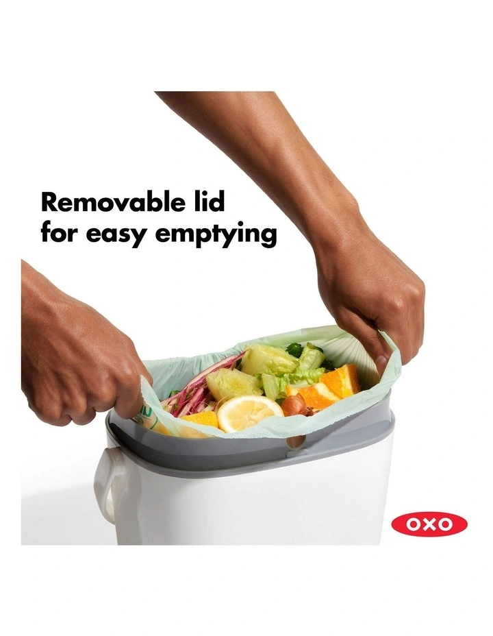 OXO Good Grips Easy Clean Compost Bin In White 6 OXO Good Grips Easy Clean Compost Bin In White - Image 6
