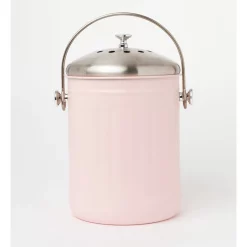 Vue Stainless Steel Compost Bin 5L In Peach Pearl