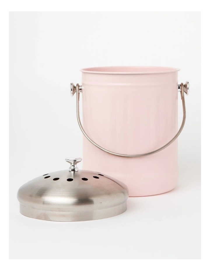 Vue Stainless Steel Compost Bin 5L In Peach Pearl - Image 2