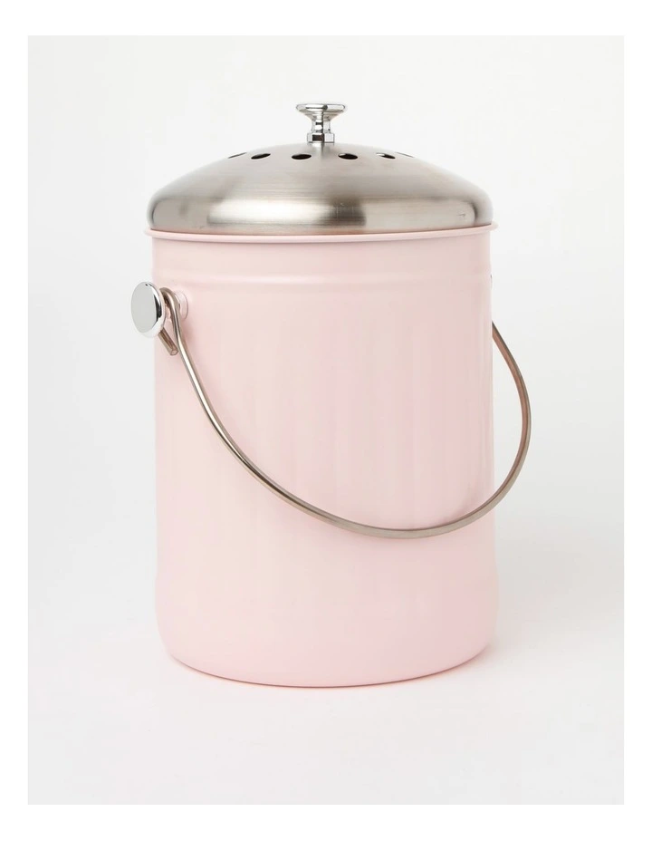 Vue Stainless Steel Compost Bin 5L In Peach Pearl - Image 3