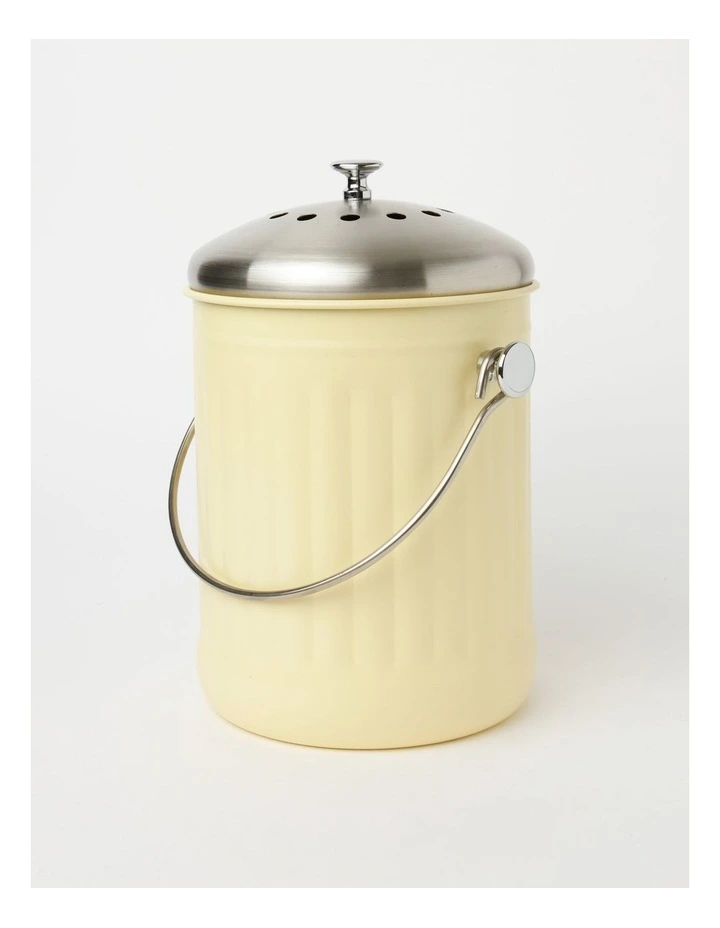 Vue Stainless Steel Compost Bin 5L In Wax Yellow 3 Vue Stainless Steel Compost Bin 5L In Wax Yellow - Image 3