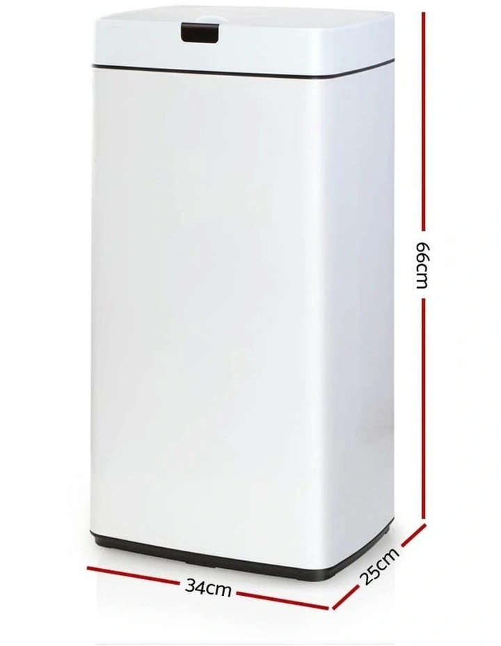 Devanti 45L Sensor Bin White 2 Devanti 45L Sensor Bin White - Image 2