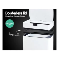 Devanti 45L Sensor Bin White 9 Devanti 45L Sensor Bin White -ChefX Shop unnamed file 1231
