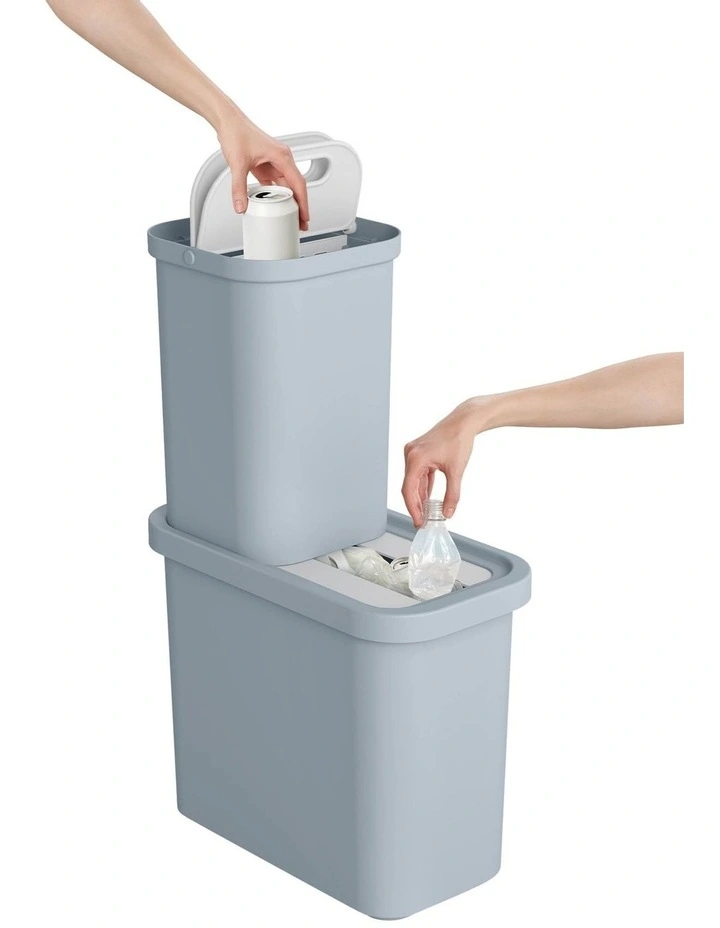 Joseph Joseph GoRecycle 46L Recycling Collector & Caddy Set Blue - Image 2
