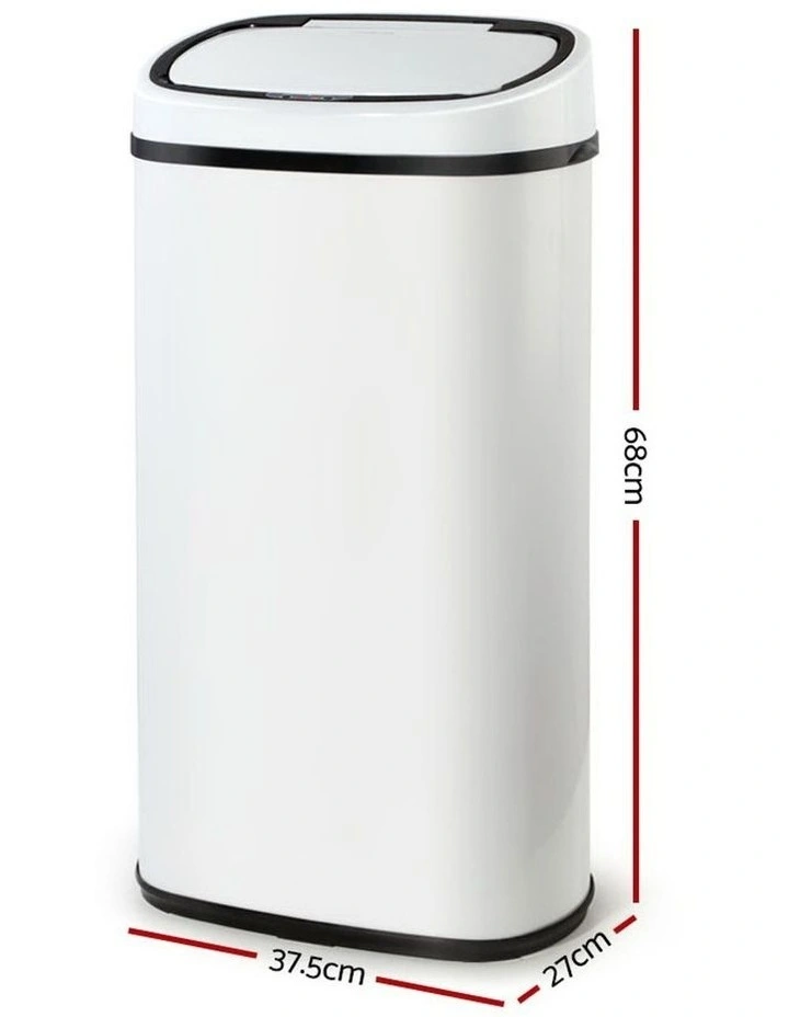 Devanti 58L Sensor Bin White - Image 2