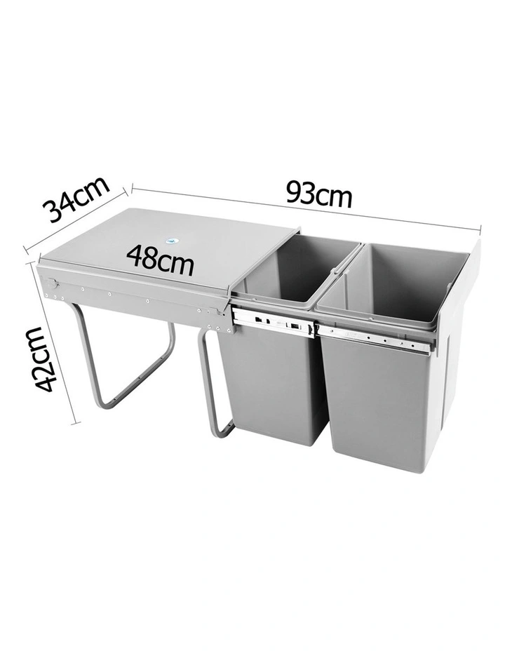 Cefito Set Of 2 20L Twin Pull Out Bins - Image 3
