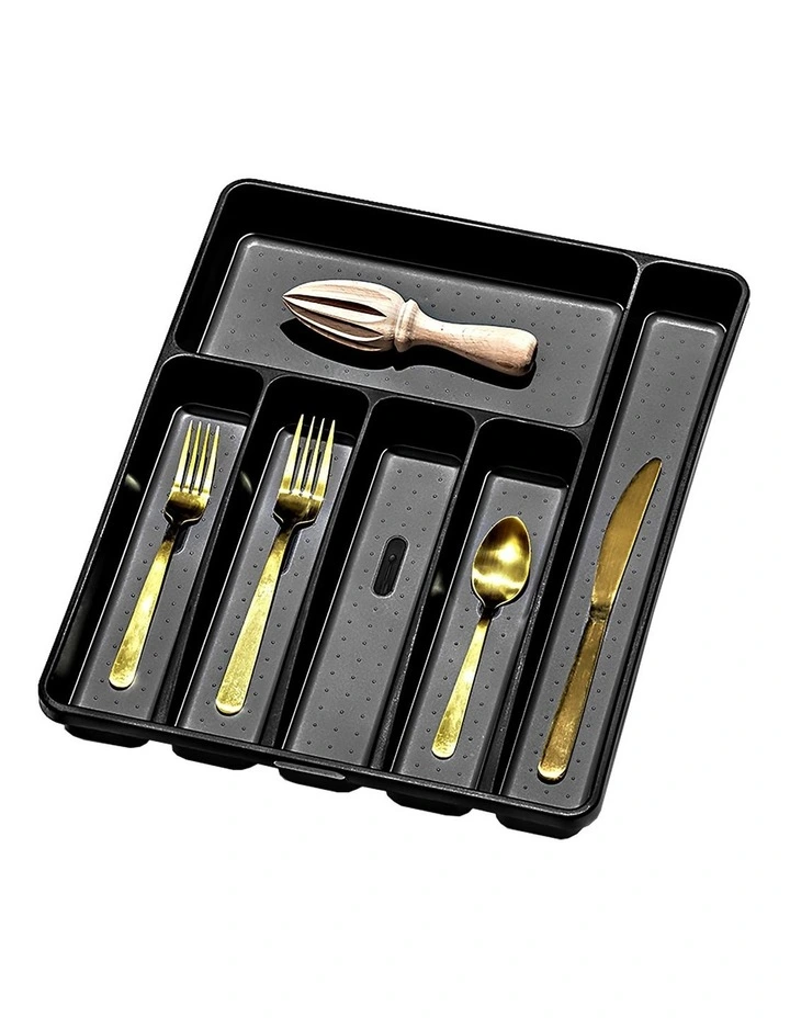 Madesmart 6 Compartment Cutlery Tray In Carbon - Image 2