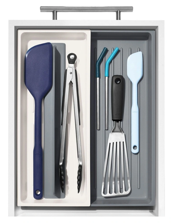 OXO Expandable Long Tool Organiser In White/Grey - Image 3