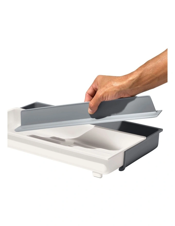 OXO Expandable Long Tool Organiser In White/Grey - Image 4