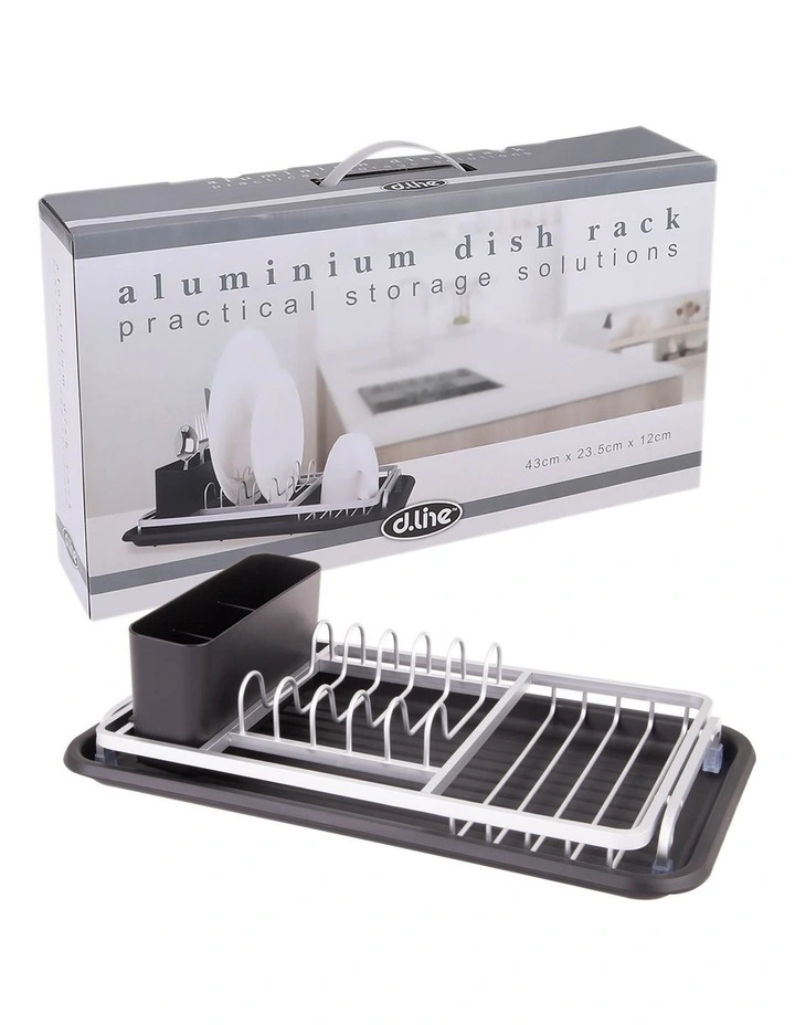 D.line Aluminium Compact Dish Rack W/ Draining Board 2 D.line Aluminium Compact Dish Rack W/ Draining Board - Image 2