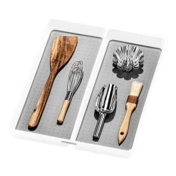 Madesmart Large 2 Compartment Utensil Tray White
