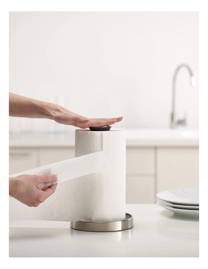 Joseph Joseph Push&Tear Kitchen Roll Holder Grey - Image 6
