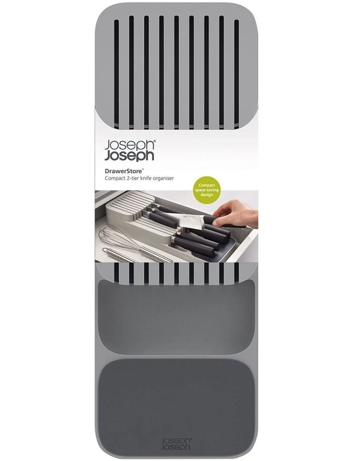 Joseph Joseph DrawerStore Compact Knife Organiser Grey 4 Joseph Joseph DrawerStore Compact Knife Organiser Grey - Image 4