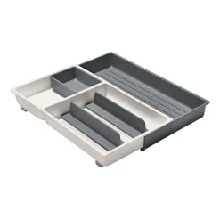 OXO Large Expandable Kitchen Tool Drawer Organiser In White/Grey