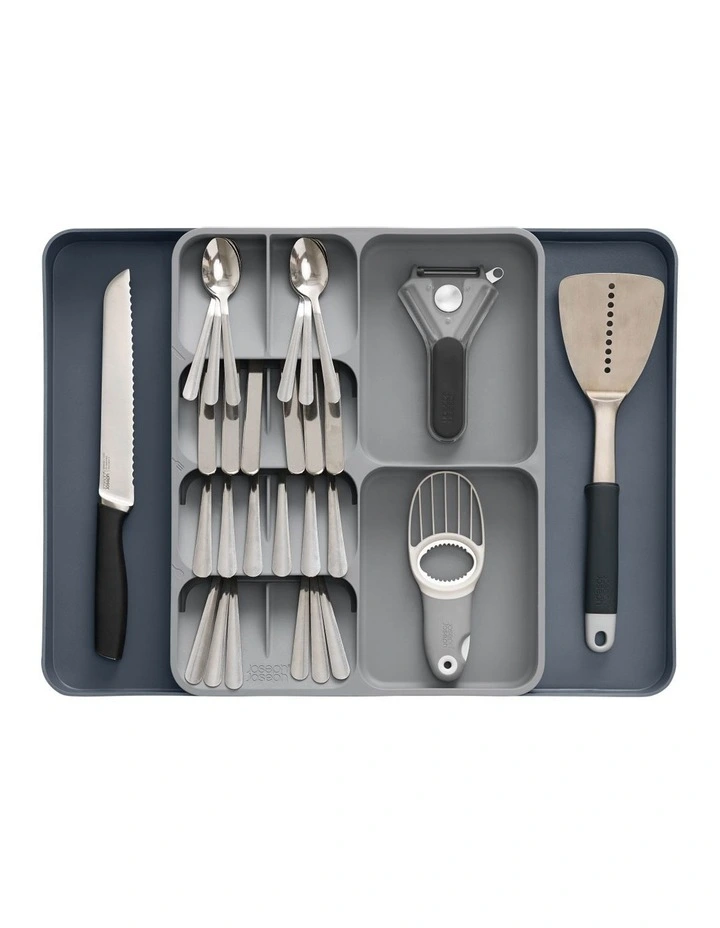 Joseph Joseph DrawerStore Expanding Cutlery, Utensil & Gadgets Organiser Grey - Image 4