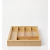 The Cooks Collective Extendable Bamboo Cutlery Organiser