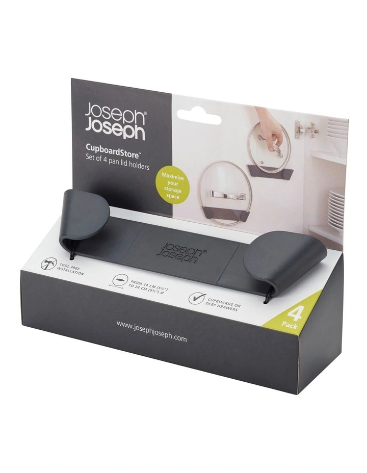 Joseph Joseph Set Of 4 Cupboard Pan Lid Holders Black - Image 2