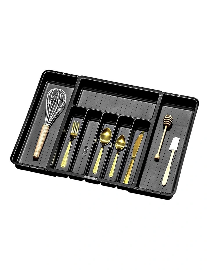 Madesmart Expandable Cutlery Tray 41x34x5cm In Carbon - Image 3