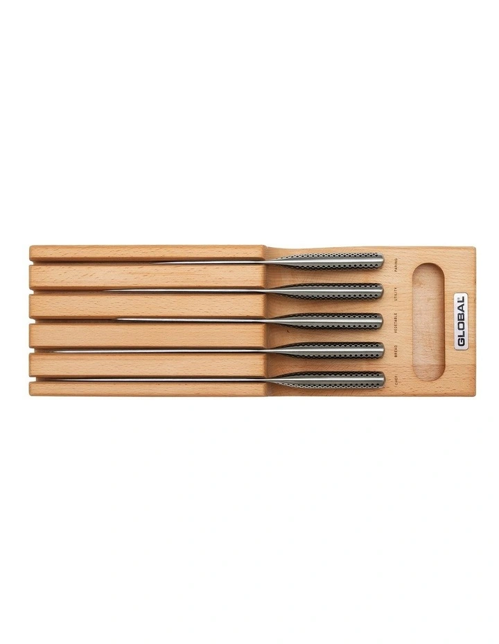 Global Hikaeme 6 Piece In-Drawer Cutlery Set Beechwood