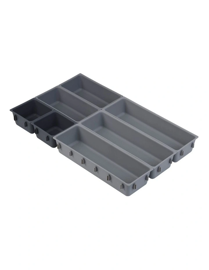 Joseph Joseph Blox 7-piece Drawer Organiser Set Grey 1 Joseph Joseph Blox 7-piece Drawer Organiser Set Grey