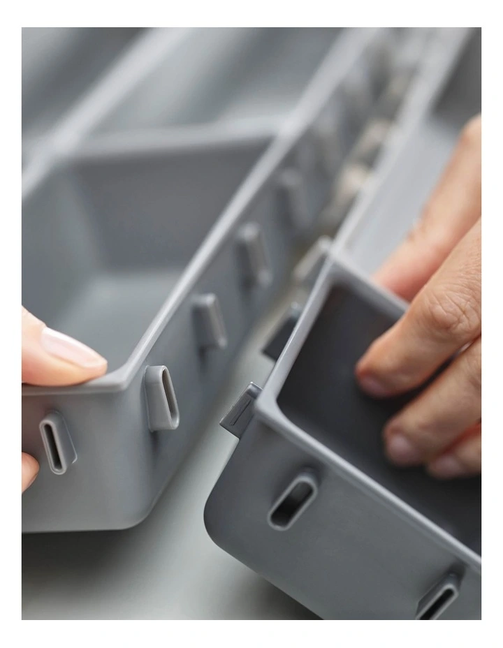 Joseph Joseph Blox 7-piece Drawer Organiser Set Grey 3 Joseph Joseph Blox 7-piece Drawer Organiser Set Grey - Image 3