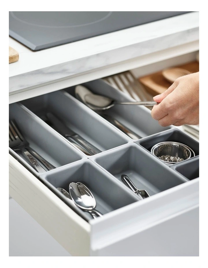 Joseph Joseph Blox 7-piece Drawer Organiser Set Grey 4 Joseph Joseph Blox 7-piece Drawer Organiser Set Grey - Image 4