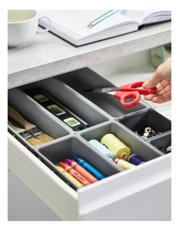 Joseph Joseph Blox 7-piece Drawer Organiser Set Grey 5 Joseph Joseph Blox 7-piece Drawer Organiser Set Grey - Image 5