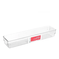 BOXSWEDEN Box Sweden Crystal Plastic Storage Tray Home Kitchen Office Organiser 32x8cm