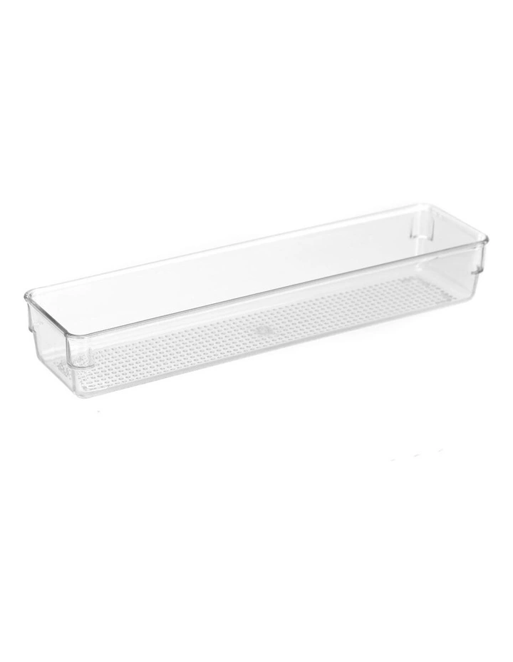 BOXSWEDEN Box Sweden Crystal Plastic Storage Tray Home Kitchen Office Organiser 32x8cm - Image 2