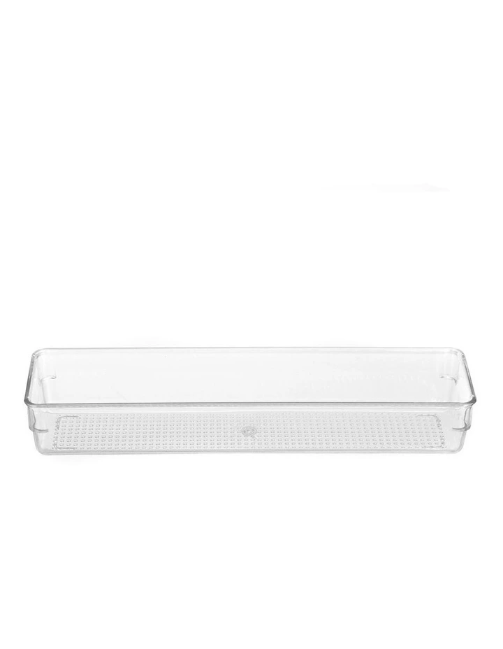 BOXSWEDEN Box Sweden Crystal Plastic Storage Tray Home Kitchen Office Organiser 32x8cm - Image 3
