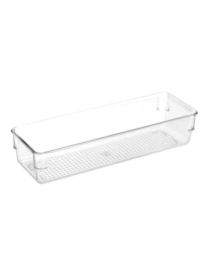 BOXSWEDEN Box Sweden Crystal Plastic Storage Tray Home Kitchen Office Organiser 24x8cm - Image 2